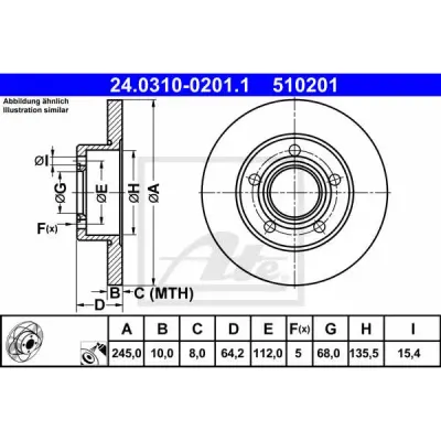 Disc frana ATE 24.0310-0201.1