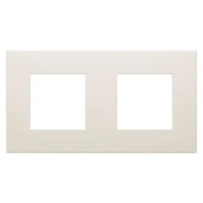 Placa Ornament Dahlia - in Technopolymer - 2 Modul Horizontal/vertical - Ivory
