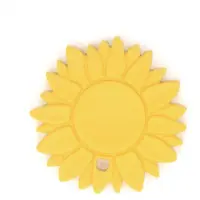 O.B Designs Sunflower Teether jucărie pentru dentiție Lemon 3m+ 1 buc