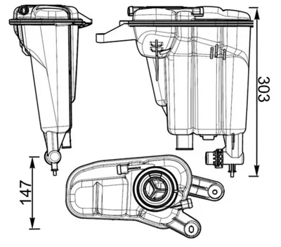 Vas expansiune racire potrivit AUDI A4 ALLROAD B8, A4 B8, A5, Q5 10.07-05.17