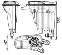 Vas expansiune racire potrivit AUDI A4 ALLROAD B8, A4 B8, A5, Q5 10.07-05.17