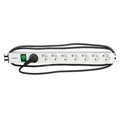 PDU 19, 8xUTE c.On/Off , profil ALU 1U, cablu 2m,RAL7035