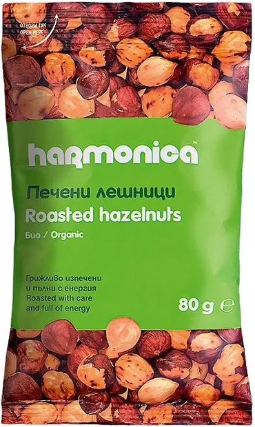 Alune prăjite bio, 80 g, Harmonica