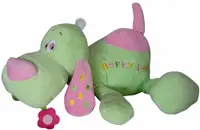 Jucărie de pluș Amek Toys - Câine culcat, verde, 65 cm