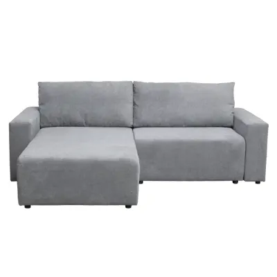 Coltar extensibil DALLAS ONE, cu lada depozitare, colt interschimbabil, gri deschis, 258x173x90 cm
