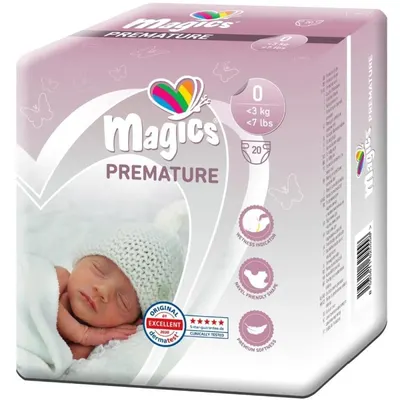 Scutece Copii Magics Prematur, 3 kg , 20 bucati