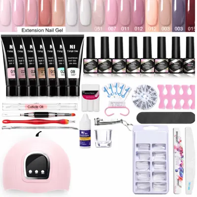 Kit Manichiură Unghii Ojă Semipermanentă Si Polygel ZH35