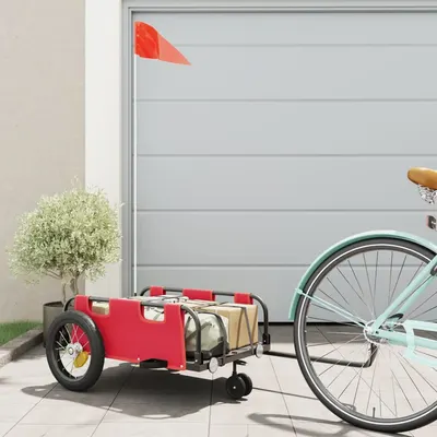 Gossi remorca de bicicleta, rosu, textil oxford si fier