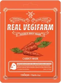 Fortheskin Real Vegifarm Mască facială cu morcovi, 23 ml