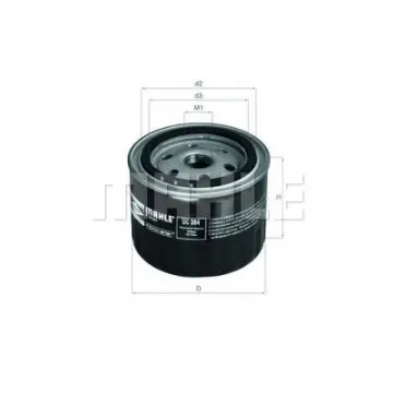 Filtru ulei MAHLE ORIGINAL OC 384