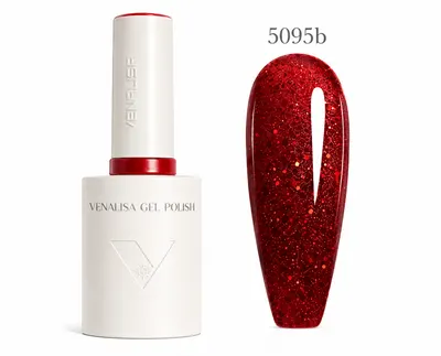 Oja Semipermanentă Venalisa 5095B Roșu Glitter