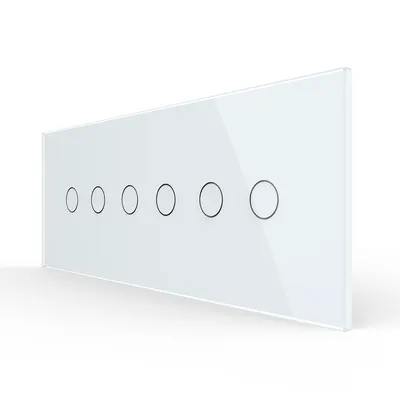 Intrerupator Dublu + Dublu + Dublu cu Touch LIVOLO cu Rama Din Sticla, Standard Italian, 6M