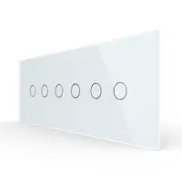 Intrerupator Dublu + Dublu + Dublu cu Touch LIVOLO cu Rama Din Sticla, Standard Italian, 6M