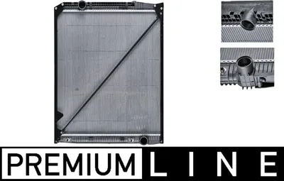 Radiator motor (cu rama) potrivit MERCEDES ACTROS, ACTROS MP2 MP3, ZETROS OM541.920-OM926.947 04.96