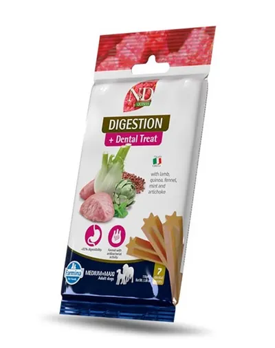 FARMINA N&amp;D Quinoa Dental Treat Digestion Medium/Maxi 100 g Recompensa dentara caine talie medie si mare