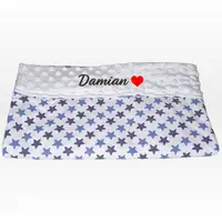 Paturica personalizata – Stele cazatoarea si Minky Alb
