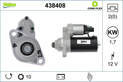 Electromotor (12v, 1,7kw) Potrivit Seat Cordoba, Ibiza Iii; Skoda Fabia I, Fabia I Praktik, Fabia Ii, Roomster, Roomster Praktik; Vw Golf V, Polo 1.4d 1.9d 2.0d 11.99-03.10