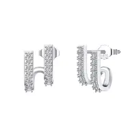 Cercei argint 925, JW1771, model elegant, placati cu rodiu