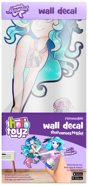 Sticker interactiv de perete HoloToyz Augmented Reality - Sirena