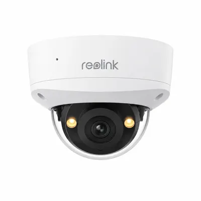Camera supraveghere IP Dome Reolink Full Color Active Deterrence P347, 12 MP, 2.8 mm, lumina alba / IR 30 m, unghi 145 grade, slot card, microfon si difuzor, sirena, avertizare luminoasa, detectie smart, timelapse, PoE, control din aplicatie