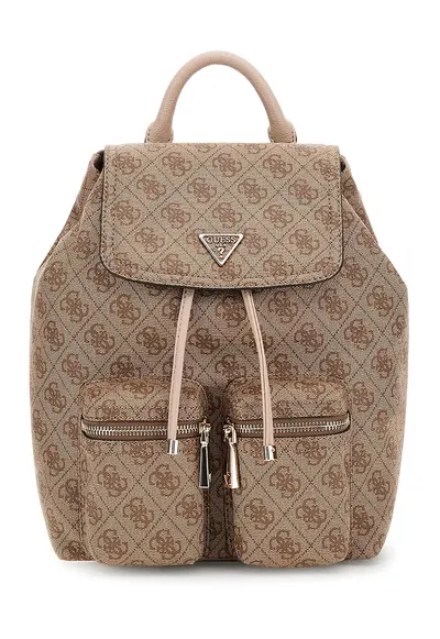 Rucsac cu model monograma Manhattan II - Maro deschis