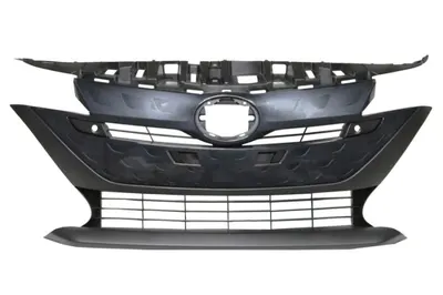 Grila bara Fata Mijloc, cu orificii senzori parcare, gri inchis potrivit TOYOTA PRIUS PHV 01.16-12.22 03.07-06.10