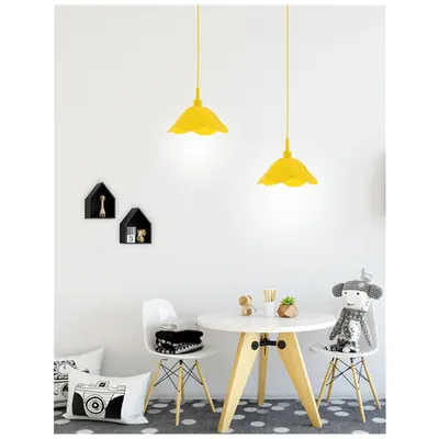 Lampa suspendata UDINE Yellow Silicon Yellow Fabric Wire E27 1x60W IP20 Fara bec