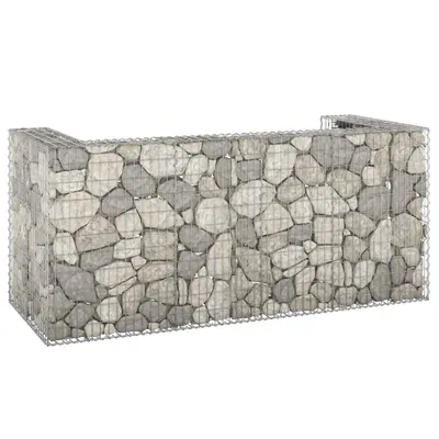 Gossi perete gabion pentru pubele, 254x100x110 cm, otel galvanizat
