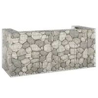 Gossi perete gabion pentru pubele, 254x100x110 cm, otel galvanizat