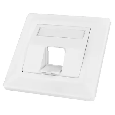 Priza pt. 1 modul TOOLLESS LINE, 80x80mm, inclinat, RAL9010