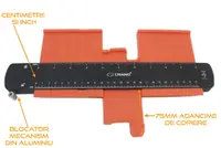 Sablon Profesional cu mecanism interior din aluminiu, pentru copiere forme, lung. 250mm - CNO-COPYCAT