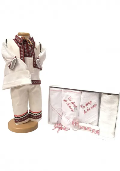 Set Botez Traditional Adi 3 a, 2 piese costumas traditional si trusou brodat