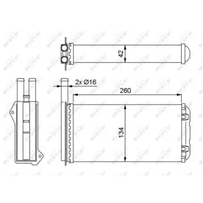 Schimbator caldura, incalzire habitaclu NRF 52220