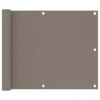 vidaXL Paravan de balcon, gri taupe, 75x400 cm, țesătură oxford