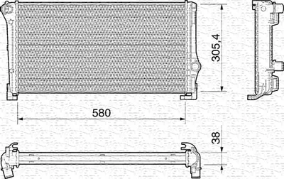 Radiator racire motor potrivit FIAT IDEA, PUNTO, PUNTO HATCHBACK; LANCIA MUSA, YPSILON 1.3D 06.03