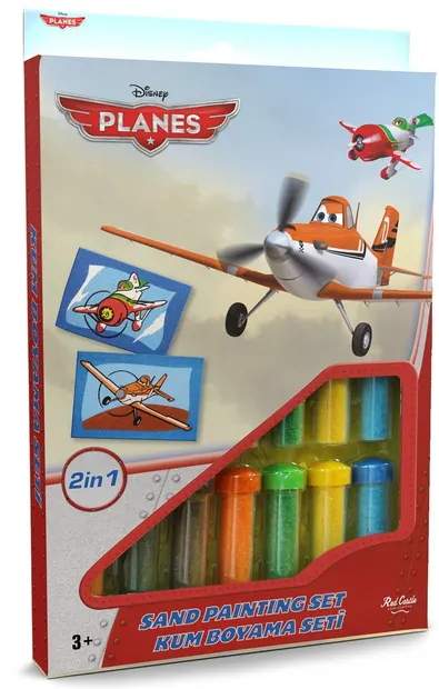 Set creativ desen cu nisip Red Castle - Planes, cu 2 imagini
