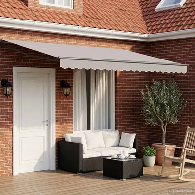 vidaXL Cadru copertină retractabil electric Antracit 4 × 3 m Aluminiu
