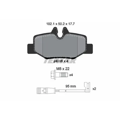 Set placute frana, frana disc TEXTAR 2400801