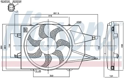 Ventilator radiator (cu carcasa) FORD FOCUS 1.4-2.0 intre 1998-2005