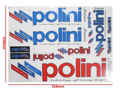 Set autocolante Polini, culoare albastru rosu
