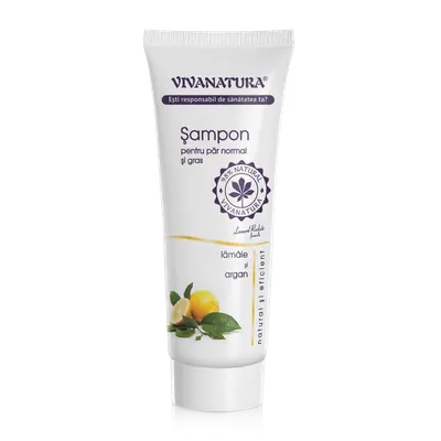 Sampon pentru par normal si gras cu lamaie si argan, 250ml, VivaNatura