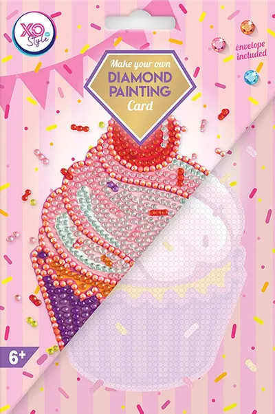 Set creativ Grafix - Felicitare cu margele, cupcake