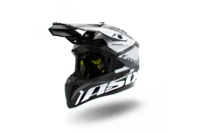 Casca motocross enduro copii Asix 127, culoare negru alb, marime YM