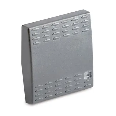 Tasta intrerupator, simpla, 2 module, cu iluminat, argintie