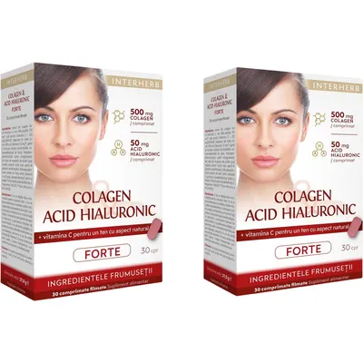 Pachet Colagen si Acid Hialuronic Forte 30tb + 30tb