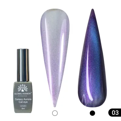 Ojă semipermanentă Galaxy Aurora Cat Eye Global Fashion, 8ml, 003(FARA TPO) Engros