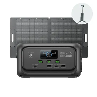 Stație de alimentare portabilă BLUETTI Elite10+panou solar 100W pentru călătorii