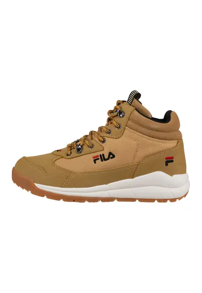 Ghete din piele si material textil Alpha - Caramel