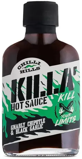 Sos picant fermentat Killa' cu chipotle și usturoi negru, 100 ml, Chilli Hills