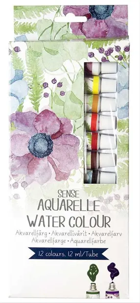 Set de vopsele acuarelă Sense - 12 bucăți, în tuburi
